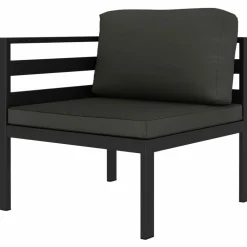 Maison Exclusive - Salon de jardin 9 pcs avec coussins aluminium anthracite