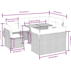 Maison Exclusive Salons De Jardin | - Salon de jardin 9 pcs avec coussins noir résine tressée
