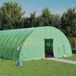 Maison Exclusive - Serre avec cadre en acier vert 48 m² 8x6x2,85 m Hot