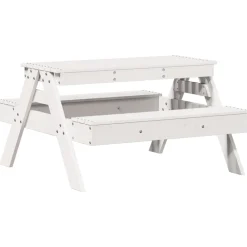 Maison Exclusive - Table de pique-nique pour enfants blanc bois massif de pin New
