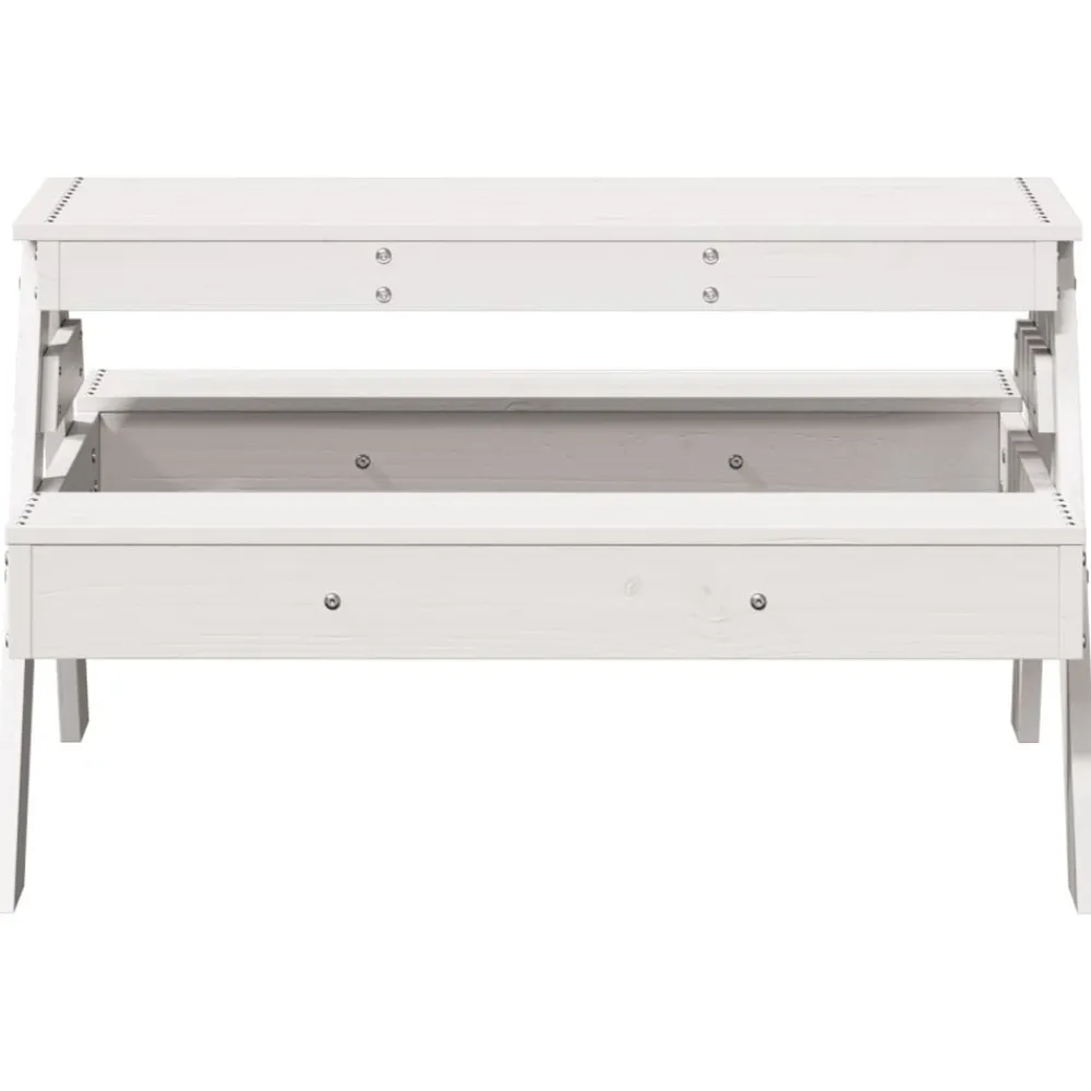 Maison Exclusive - Table de pique-nique pour enfants blanc bois massif de pin New