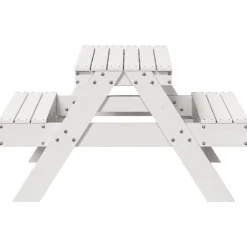 Maison Exclusive - Table de pique-nique pour enfants blanc bois massif de pin New