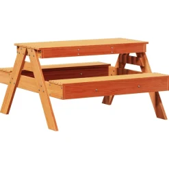 Maison Exclusive Mobilier Pour Enfants | - Table de pique-nique pour enfants cire marron bois massif pin