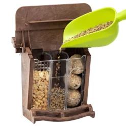 NA Mangeoire d'extérieur pour oiseaux sauvages jok 11, abri pour oiseaux, adaptée pour nourriture graines petites noisettes
