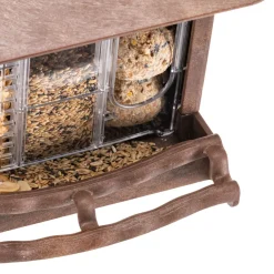 NA Mangeoire d'extérieur pour oiseaux sauvages jok 11, abri pour oiseaux, adaptée pour nourriture graines petites noisettes