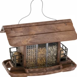 NA Mangeoire pour oiseaux sauvages jok 2, abri oiseaux, adaptée pour nourriture graines petites noisettes, boules de graisse, eau