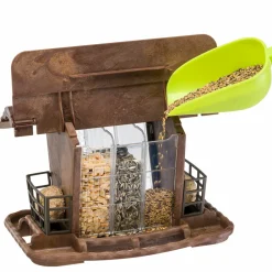 NA Mangeoire pour oiseaux sauvages jok 2, abri oiseaux, adaptée pour nourriture graines petites noisettes, boules de graisse, eau