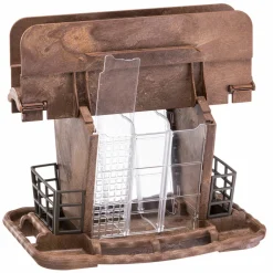 NA Mangeoire pour oiseaux sauvages jok 2, abri oiseaux, adaptée pour nourriture graines petites noisettes, boules de graisse, eau