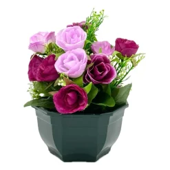 Marichal - Coupe de mini roses assorties, 17xH20cm (1kg) Outlet
