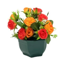 Marichal - Coupe de mini roses assorties, 17xH20cm (1kg) Outlet