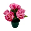 Marichal Fleurs Et Plantes Artificielles | - Plateau de 9 pivoines rose , H38CM - L30Cm, 2Kg