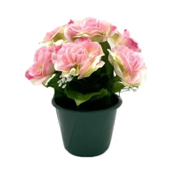 Marichal - Pot de 7 roses de soie H. 25 cm (1,5kg) Online