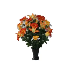 Marichal - Vase funéraire de rose/gerbera de soie H. 65 cm (1,5kg) Online