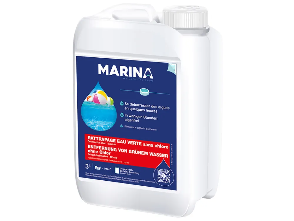 Marina - Anti-algues choc sans chlore sos rattrapage eau verte 3 l Discount