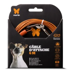 Martin Sellier - Câble d'attache pour petits chats et chiens - 6m New