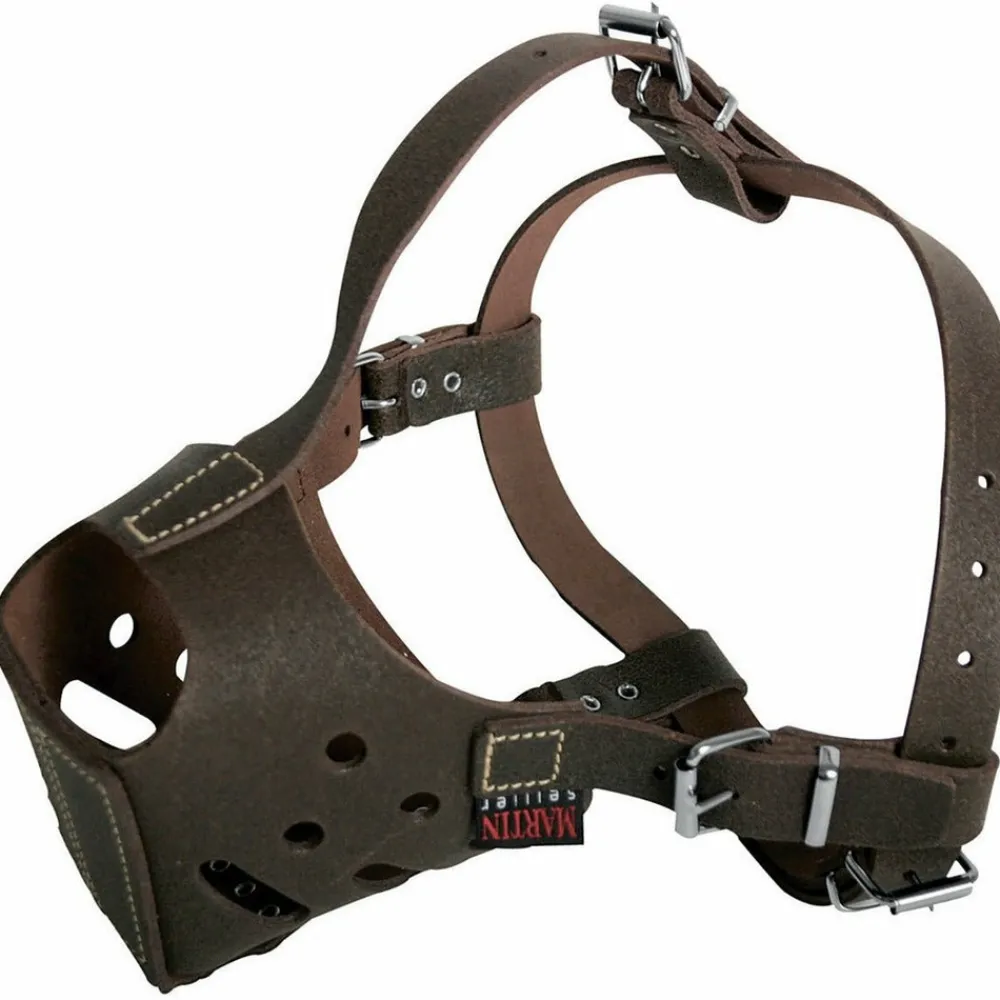 Martin Sellier - Muselière pour chiens en cuir ultime pour amstaff & rottweile Discount