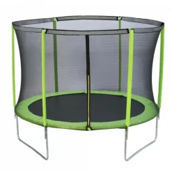 1.- Masgames Outdoor Games - Trampoline masgames force 244 avec filet de protection, échelle et ancrages Discount