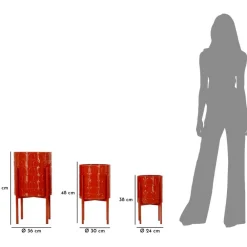Mauro Ferretti - Set de 3 cache-pots en métal archy Discount