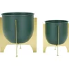 Mauro Ferretti - Set de 2 cache-pots en métal coloré grent shet New