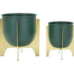 Mauro Ferretti - Set de 2 cache-pots en métal coloré grent shet New