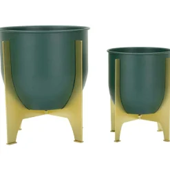 Mauro Ferretti - Set de 2 cache-pots en métal coloré grent shet New