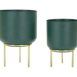 Mauro Ferretti Cache-Pots Et Bacs D'Intérieur | - Set de 2 cache-pots en métal coloré grent sour