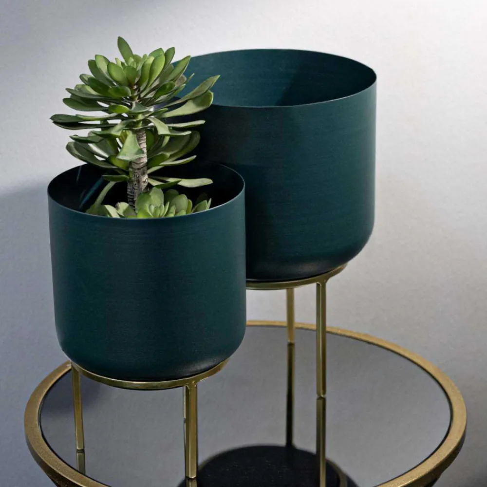 Mauro Ferretti Cache-Pots Et Bacs D'Intérieur | - Set de 2 cache-pots en métal coloré grent sour