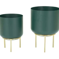 Mauro Ferretti Cache-Pots Et Bacs D'Intérieur | - Set de 2 cache-pots en métal coloré grent sour