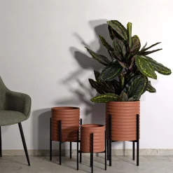 Mauro Ferretti Cache-Pots Et Bacs D'Intérieur | - Set de 3 cache-pots en métal milly