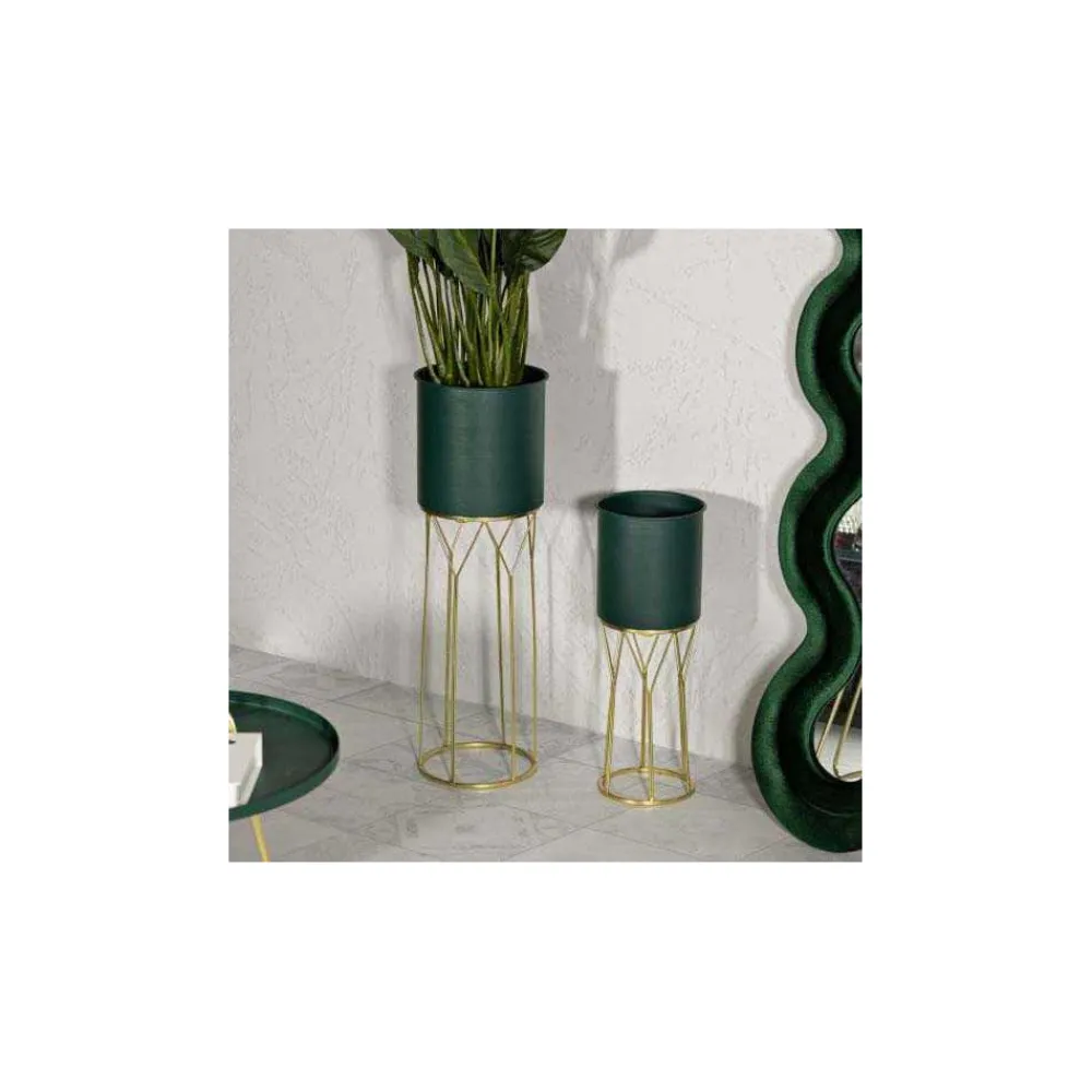 Mauro Ferretti Cache-Pots Et Bacs D'Intérieur | - Set de 2 cache-pots en métal coloré grent