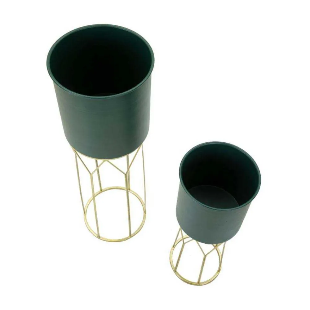 Mauro Ferretti Cache-Pots Et Bacs D'Intérieur | - Set de 2 cache-pots en métal coloré grent
