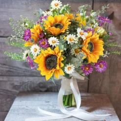 Mcboson - Bouquet de tournesols artificiels New