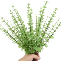 Mcboson - Feuilles d'eucalyptus artificielles vertes*24 Sale