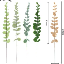 Mcboson - Feuilles d'eucalyptus artificielles vertes*24 Sale