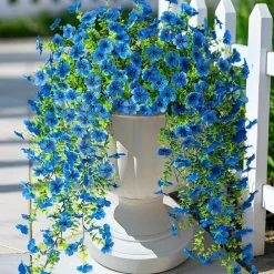 Mcboson - Fleurs plastiques artificielles pour phalaenopsis 2 pièces bleu Hot