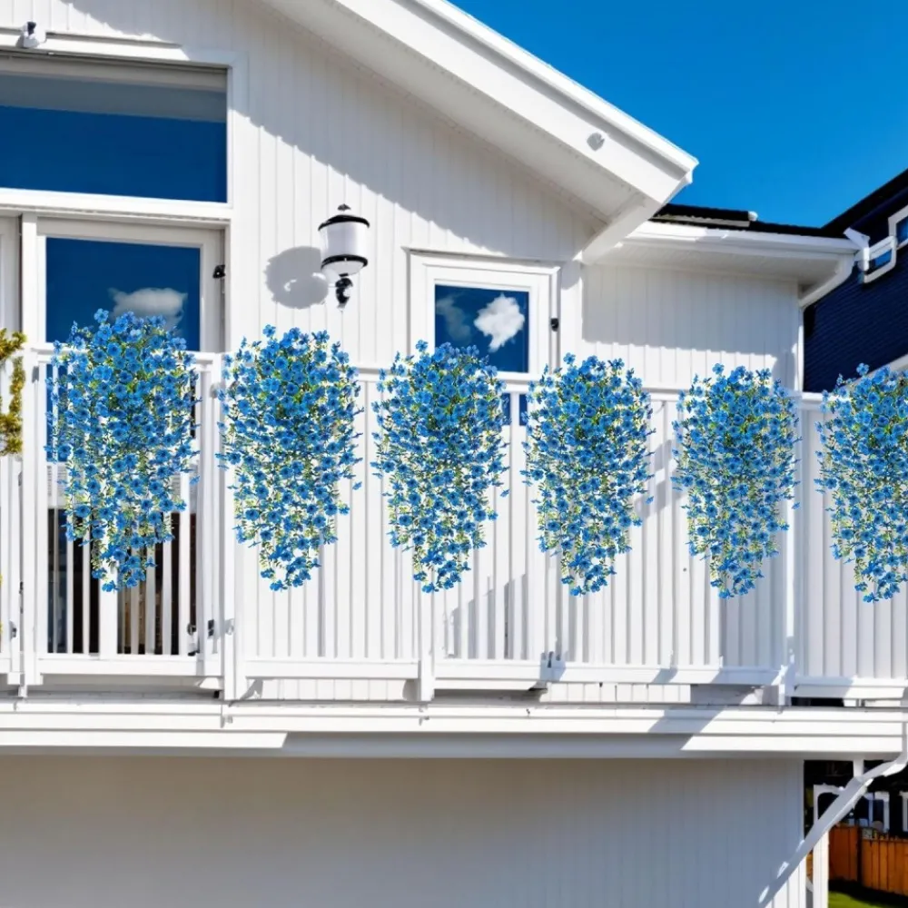 Mcboson - Fleurs plastiques artificielles pour phalaenopsis 2 pièces bleu Hot