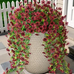 Mcboson Plantes Artificielles | - Fleurs plastiques artificielles pour phalaenopsis 2 pièces rouge