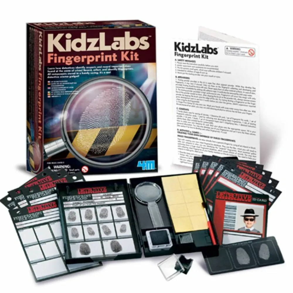 4m - Coffret découverte de la police scientifique - empreintes digitales - kit