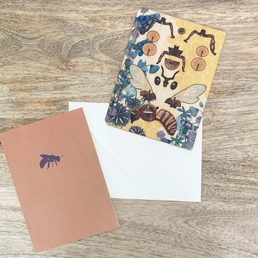 Mes Courses En Vrac - Carte en bois à assembler - abeille New