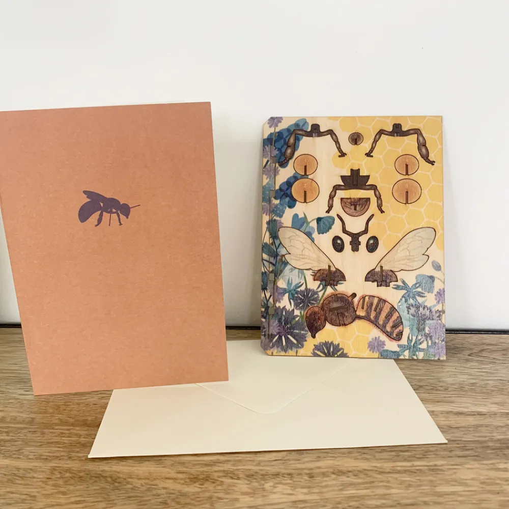 Mes Courses En Vrac - Carte en bois à assembler - abeille New