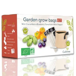 Mes Courses En Vrac Graines De Légumes Et Aromatiques | - Cultivea kit sacs de culture prêt à pousser - concombre, tomate, poivron