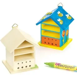 Mes Courses En Vrac - Kit de 2 maisonnettes pour insectes en bois à personnaliser - petits modèles Discount