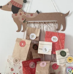 Mes Courses En Vrac - Kit pour faire son propre calendrier de l'avent en kraft - motif chien Clearance