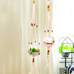Mes Courses En Vrac Décoration Créative | - Mon kit de 2 suspensions pour plante en tressage