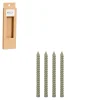 MICA Bougies, Senteurs Et Bien-Être | - Bougies Twist H.18cm D.1.4cm, coloris vert - x4 pièces
