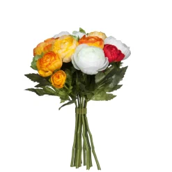 MICA Fleurs Et Plantes Artificielles | - Bouquet de renoncules, orange 22 cm