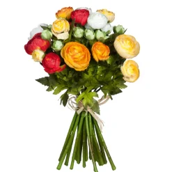 MICA Fleurs Et Plantes Artificielles | - Bouquet de renoncules, orange 30 cm