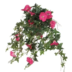 MICA - Chute de liseron artificielle rose foncé L.50cm, en pot Ø 11,5 cm New