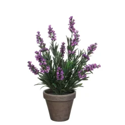 MICA Fleurs Et Plantes Artificielles | - Lavande en pot basalte Ø 11,5 cm, violet Ø 20 x H. 33 cm