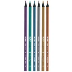 Milan - Boîte de crayons métallisés en bois noir élégante Clearance